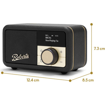 Roberts Revival Petite 2 DAB/DAB+/FM Bluetooth Portable Radio - Black