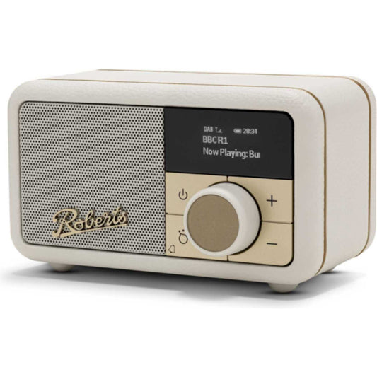 Roberts Revival Petite 2 DAB/DAB+/FM Bluetooth Portable Radio - Pastel Cream