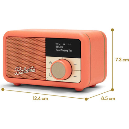 Roberts Revival Petite 2 DAB/DAB+/FM Bluetooth Portable Radio - Pop Orange