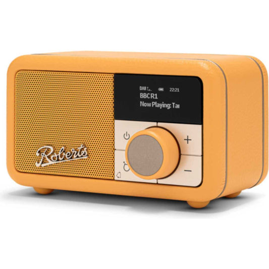Roberts Revival Petite 2 DAB/DAB+/FM Bluetooth Portable Radio - Sunburst Yellow