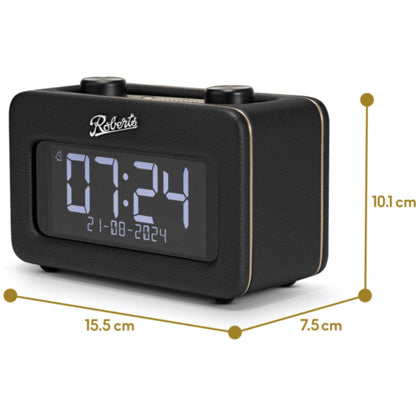 Roberts REV-RESTBK Revival Rest FM/DAB+ Bluetooth Alarm Clock Radio - Black