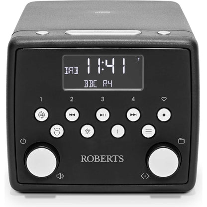 Roberts SOUND49 FM/DAB/DAB+ Digital Clock Radio with Bluetooth & CD Player - Black
