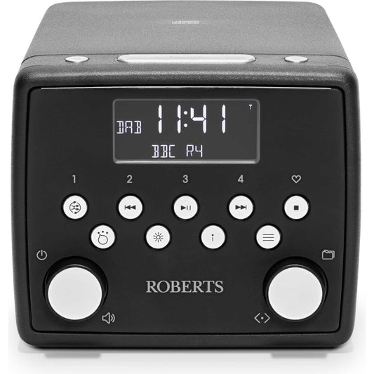 Roberts SOUND49 FM/DAB/DAB+ Digital Clock Radio with Bluetooth & CD Player - Black
