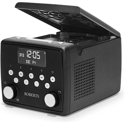 Roberts SOUND49 FM/DAB/DAB+ Digital Clock Radio with Bluetooth & CD Player - Black