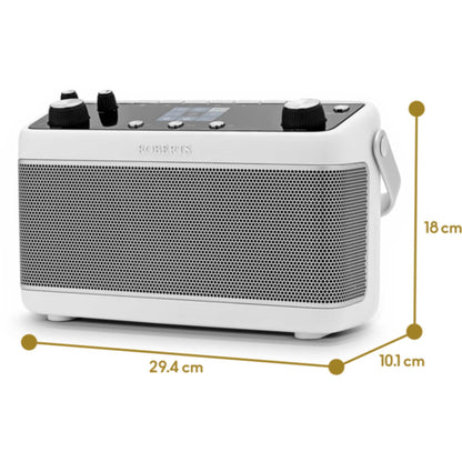 Roberts Stream 219 Internet/DAB+/FM/Bluetooth Portable Stereo Radio - White