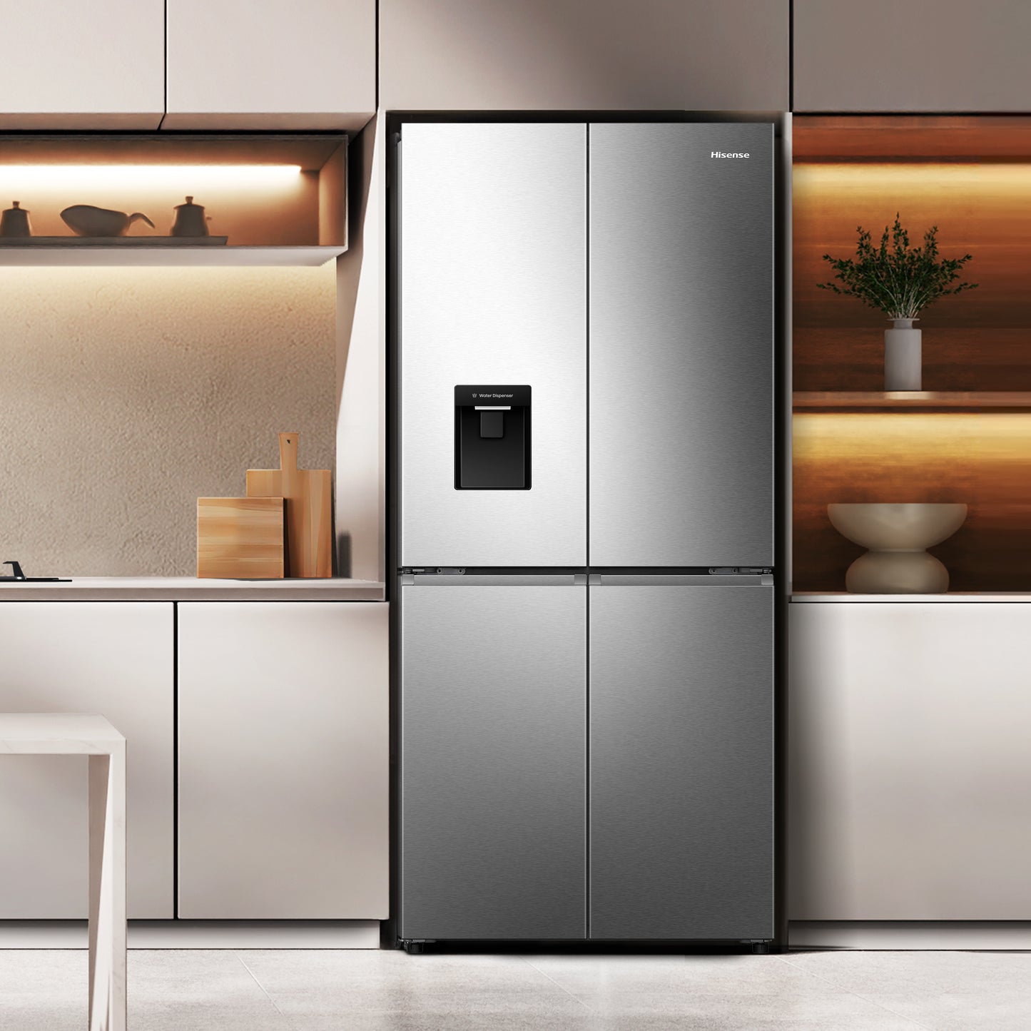 Hisense American Style Fridge Freezer 60/40 Total No Frost - Inox - RQ5P470SMIE