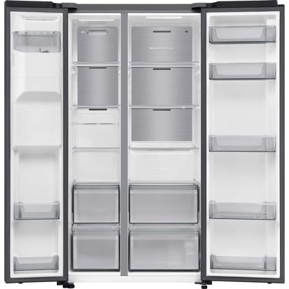 Samsung Bespoke Series 6 American Style Fridge Freezer 50/50 No Frost - Black Doi - RS70F64KEFEU