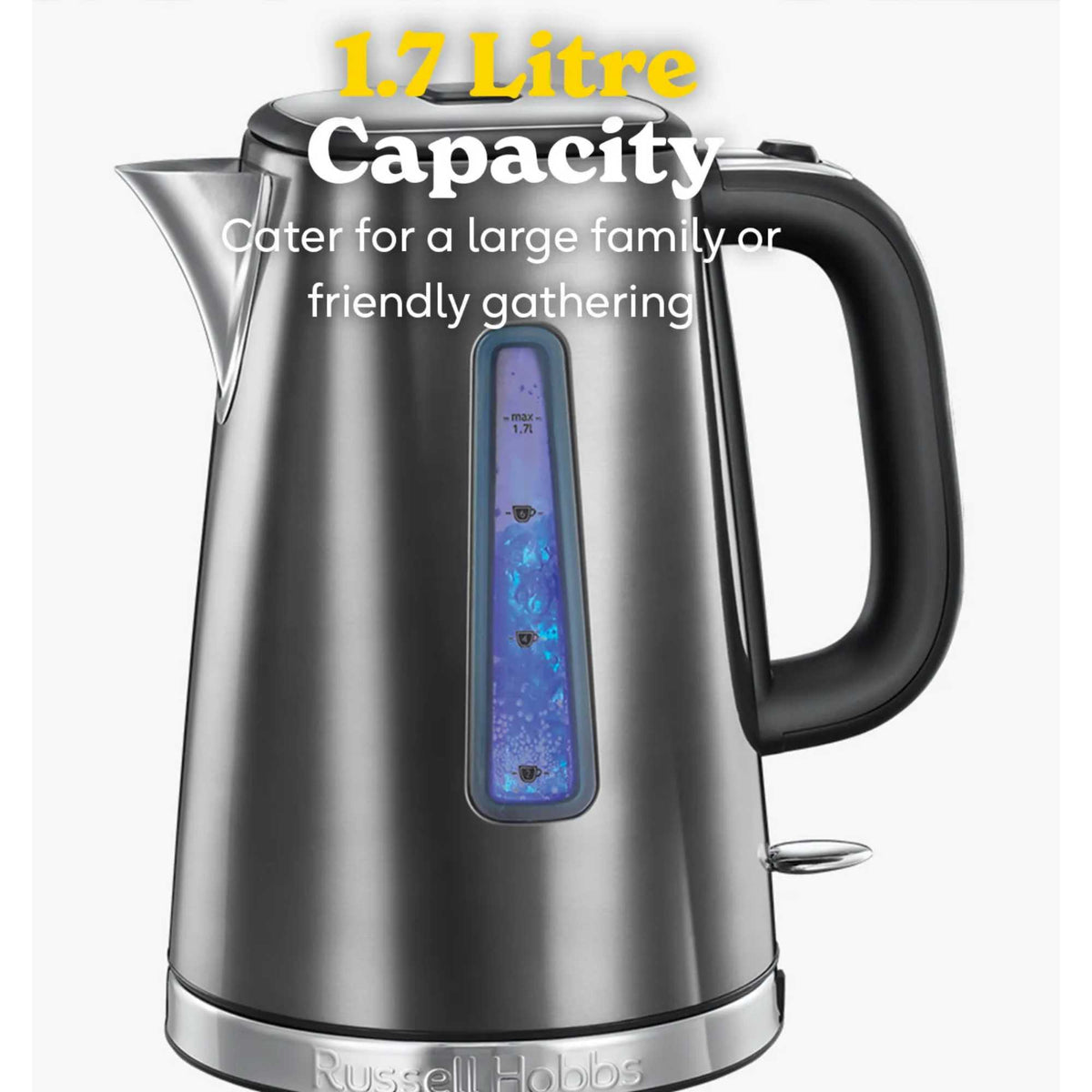 Russell Hobbs 23211 Luna Quiet Boil Cordless Kettle - Grey