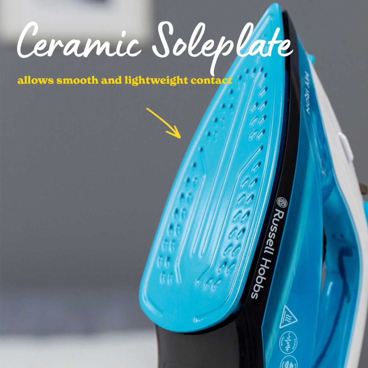 Russell Hobbs 25580 My Iron 1800w Ceramic Soleplate - White/Blue
