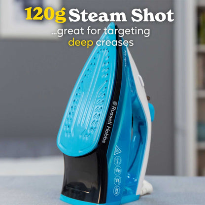 Russell Hobbs 25580 My Iron 1800w Ceramic Soleplate - White/Blue