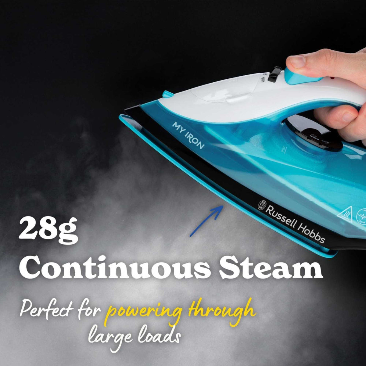 Russell Hobbs 25580 My Iron 1800w Ceramic Soleplate - White/Blue