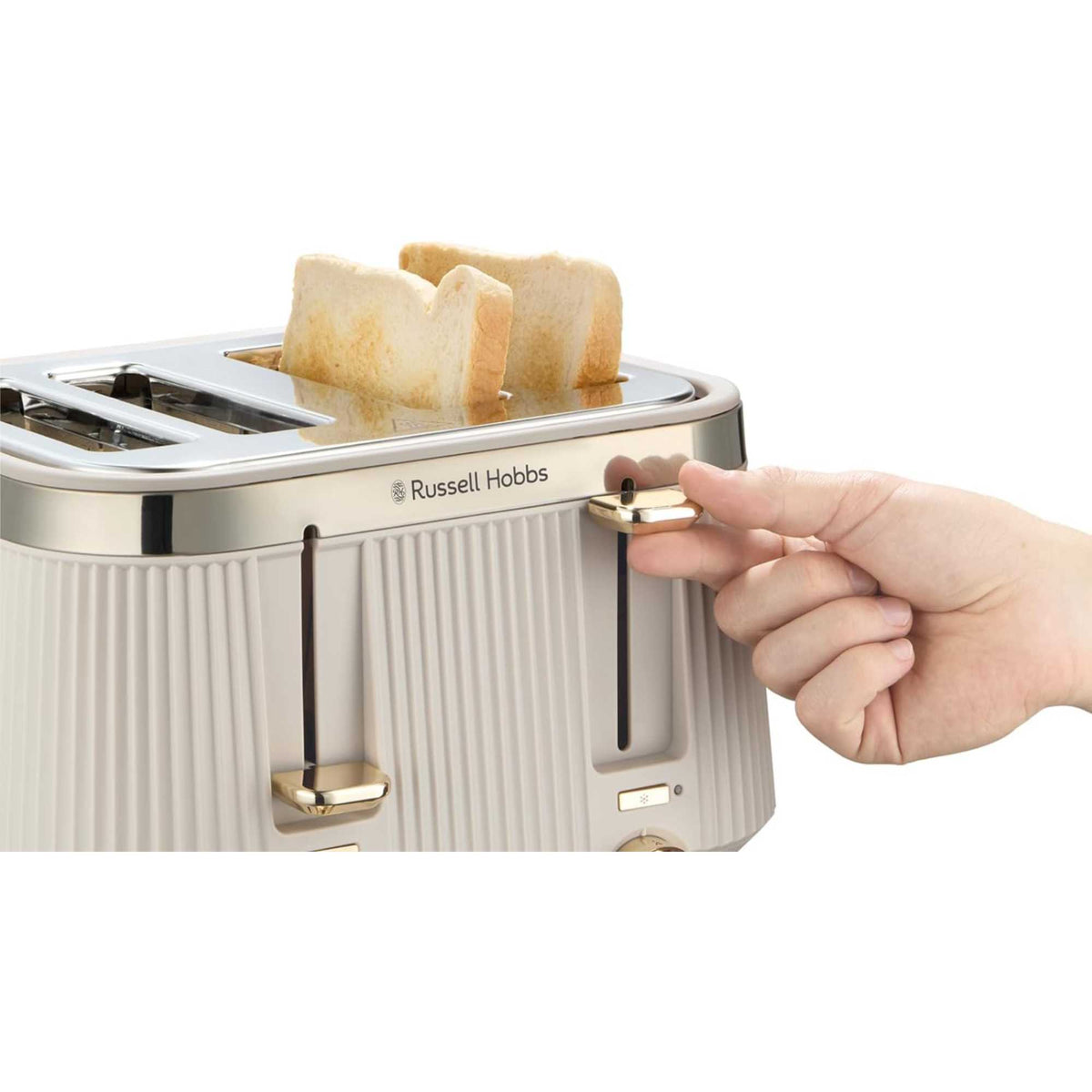 Russell Hobbs 26771 Bronte 4 Slice Toaster - Stone
