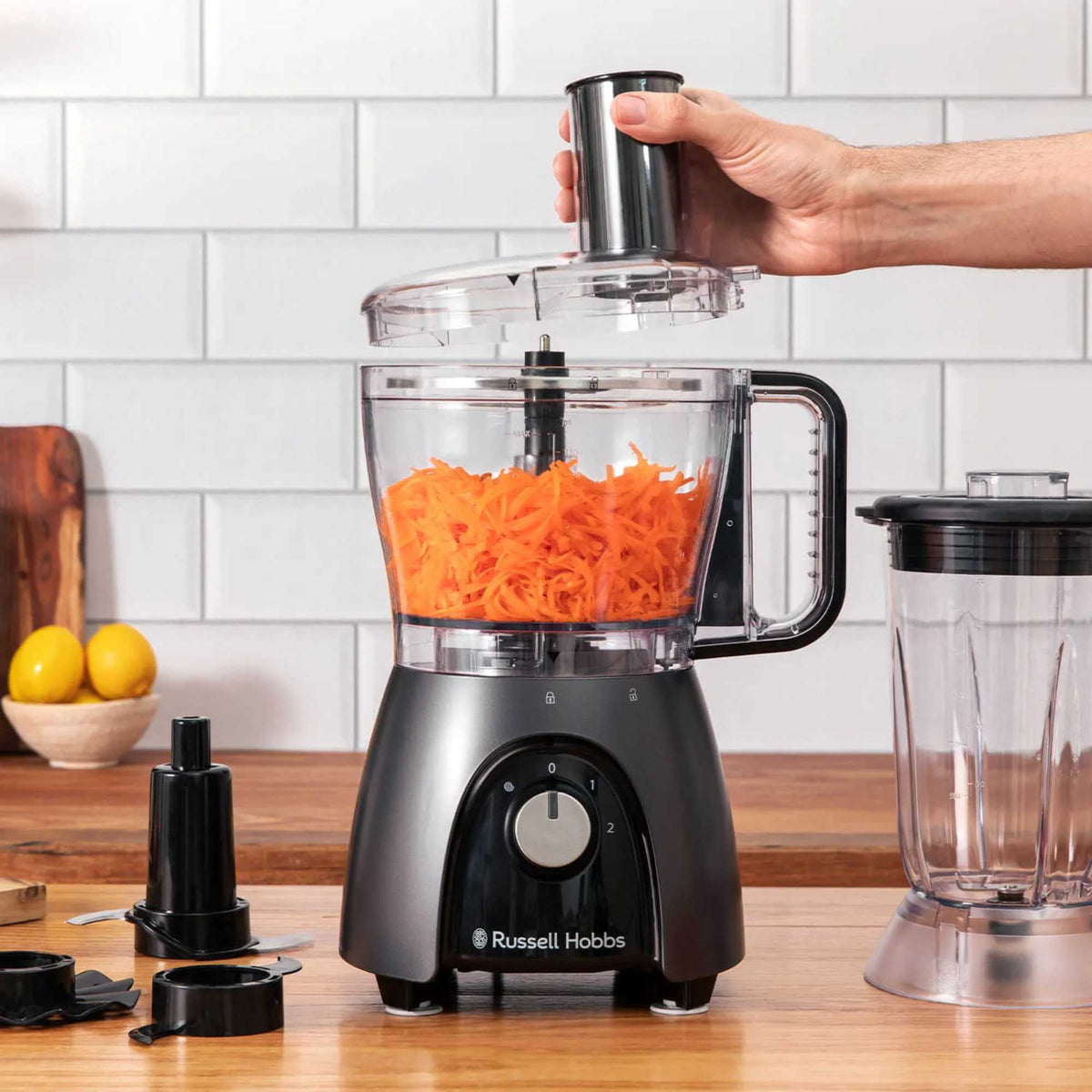 Russell Hobbs 27111 Desire Matte Charcoal Food Processor - Charcoal