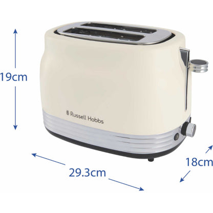 Russell Hobbs 28650 Hanley 2 Slice 900W Retro Toaster with - Jasmine