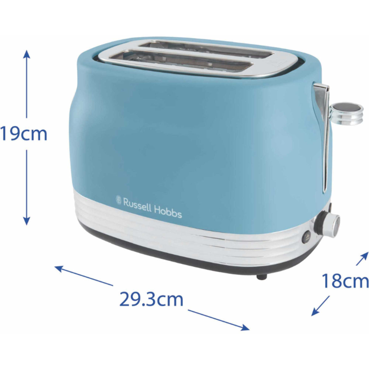 Russell Hobbs 28651 Hanley 2 Slice 900W Retro Toaster - Blue