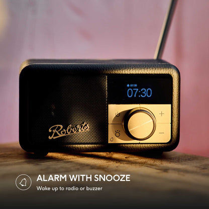 Roberts Revival Petite 2 DAB/DAB+/FM Bluetooth Portable Radio - Black