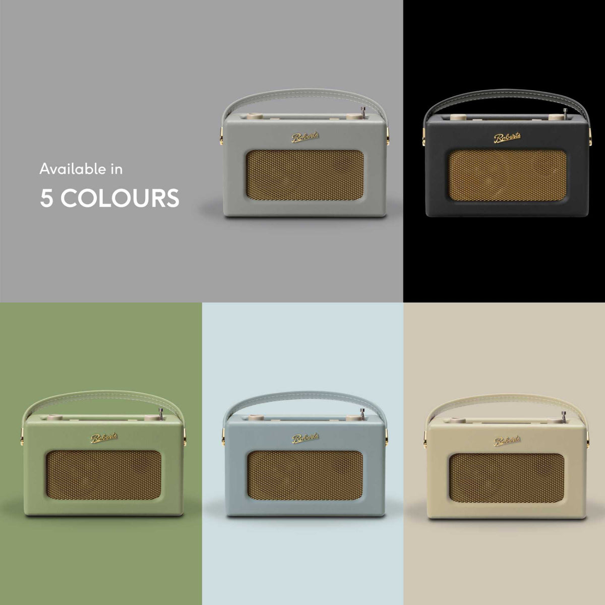 Roberts RD70L 1950s Style Clock Radio - Leaf