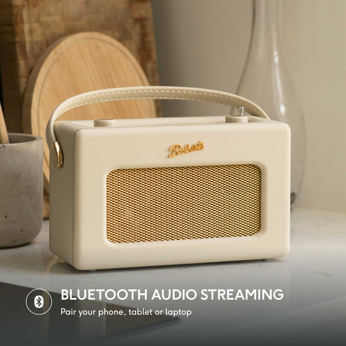 Roberts Revival Uno BT DAB/DAB+/FM Radio - Pastel Cream