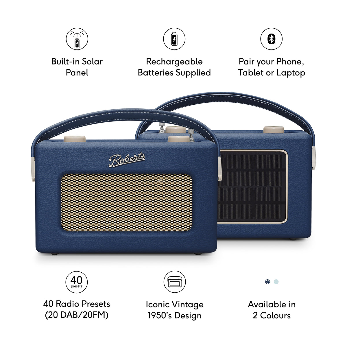 Roberts Revival Uno Solar - Midnight blue