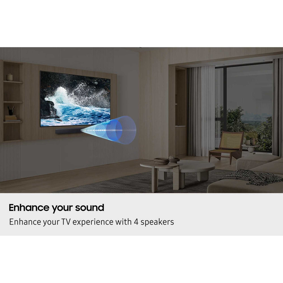 Samsung HW-B400F B-Series 2.0ch Soundbar with Built-In Subwoofer - Black
