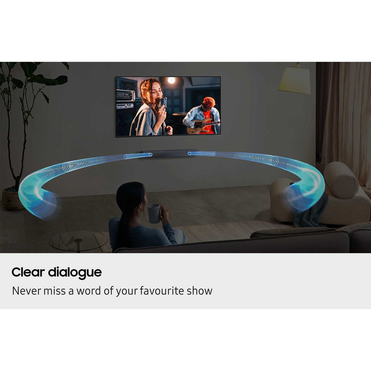 Samsung HW-B400F B-Series 2.0ch Soundbar with Built-In Subwoofer - Black