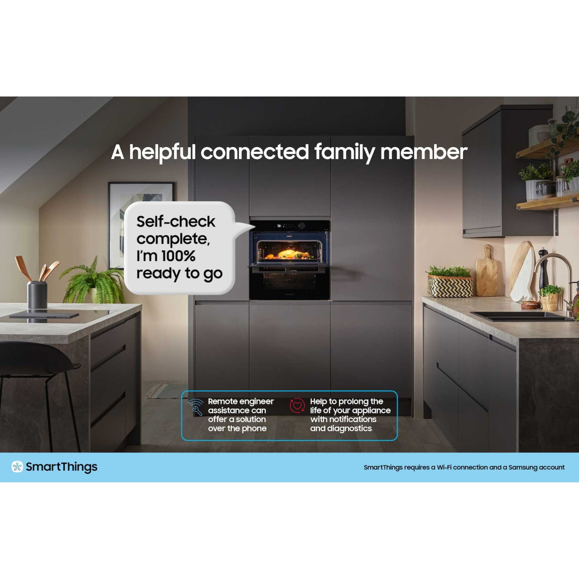 Samsung NV7B41207AB/U4 Series 4 Smart Oven with Catalytic Cleaning - Black Stainless