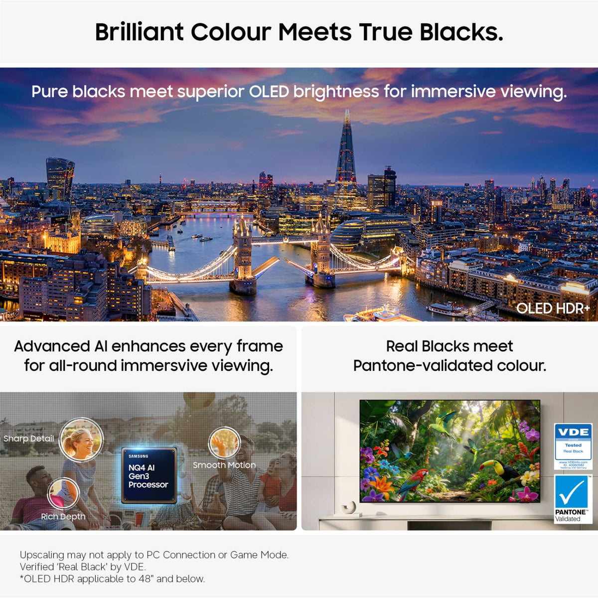 Samsung S90H 65" 4K Ultra HD OLED HDR Vision AI Smart TV - QE65S90H