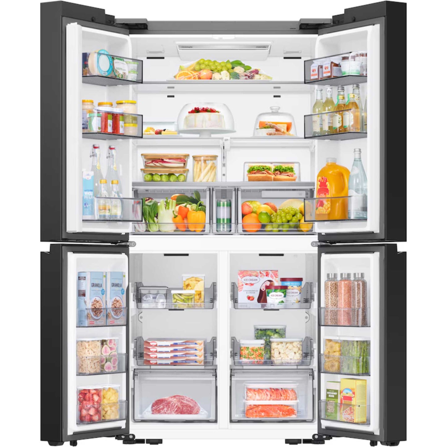 Samsung Bespoke Series 8 American Style Fridge Freezer 60/40 Total No Frost - Stainless Steel - RM70F67RDREU