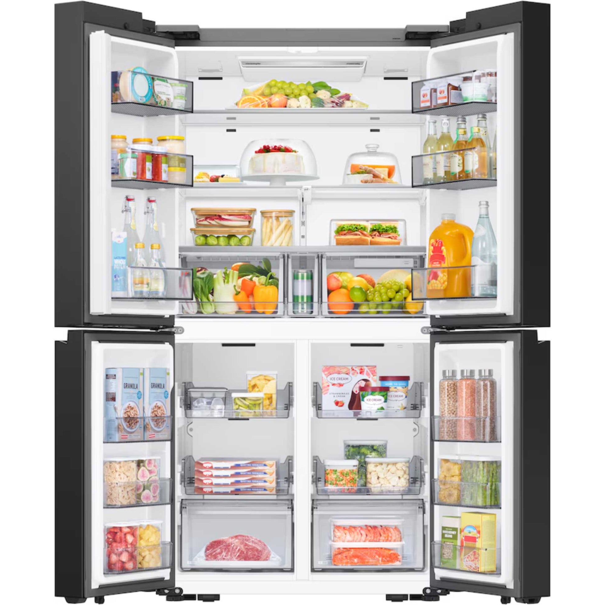 Samsung Bespoke Series 8 American Style Fridge Freezer 60/40 Total No Frost - Stainless Steel - RM70F67RDREU