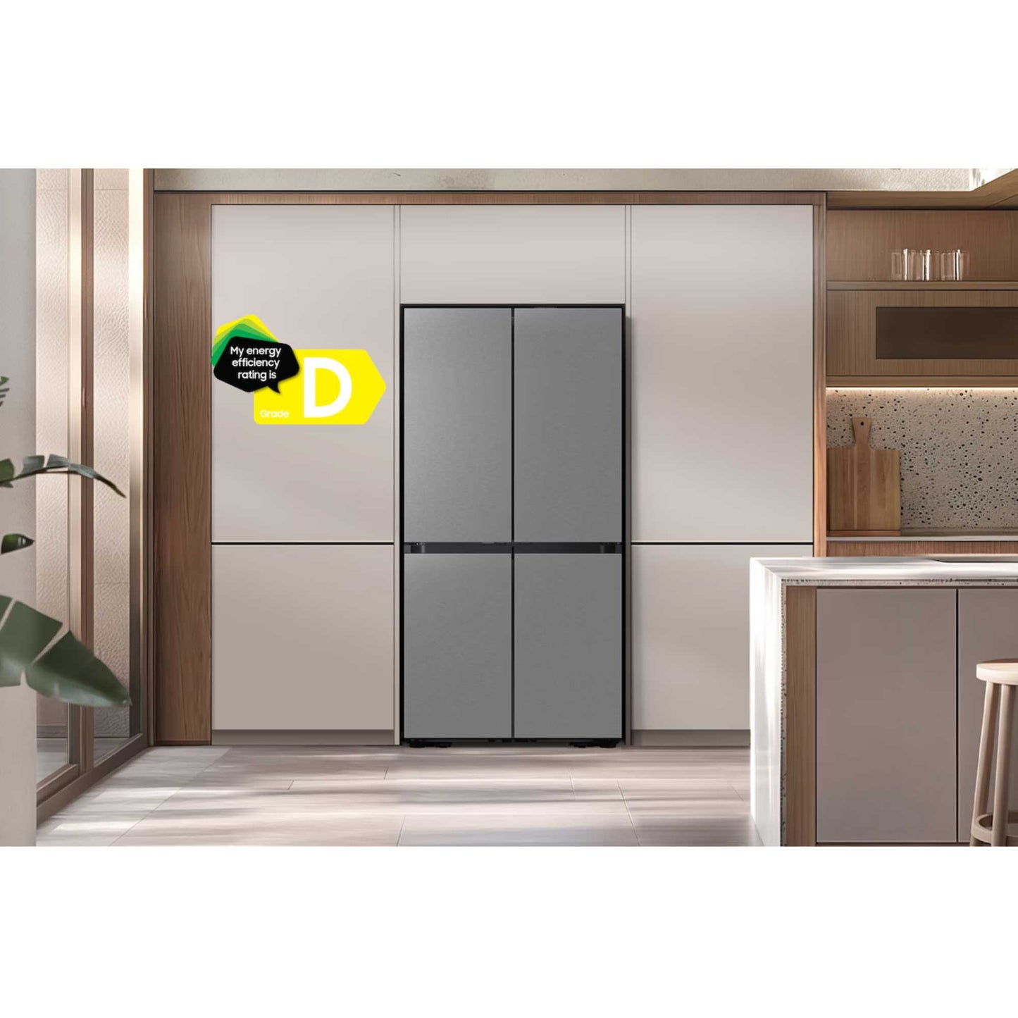 Samsung Bespoke Series 8 American Style Fridge Freezer 60/40 Total No Frost - Stainless Steel - RM70F67RDREU