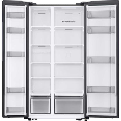 Samsung Bespoke Series 6 American Style Fridge Freezer 60/40 Total No Frost - Gentle Silver Matt - RS57DG400EM9EU