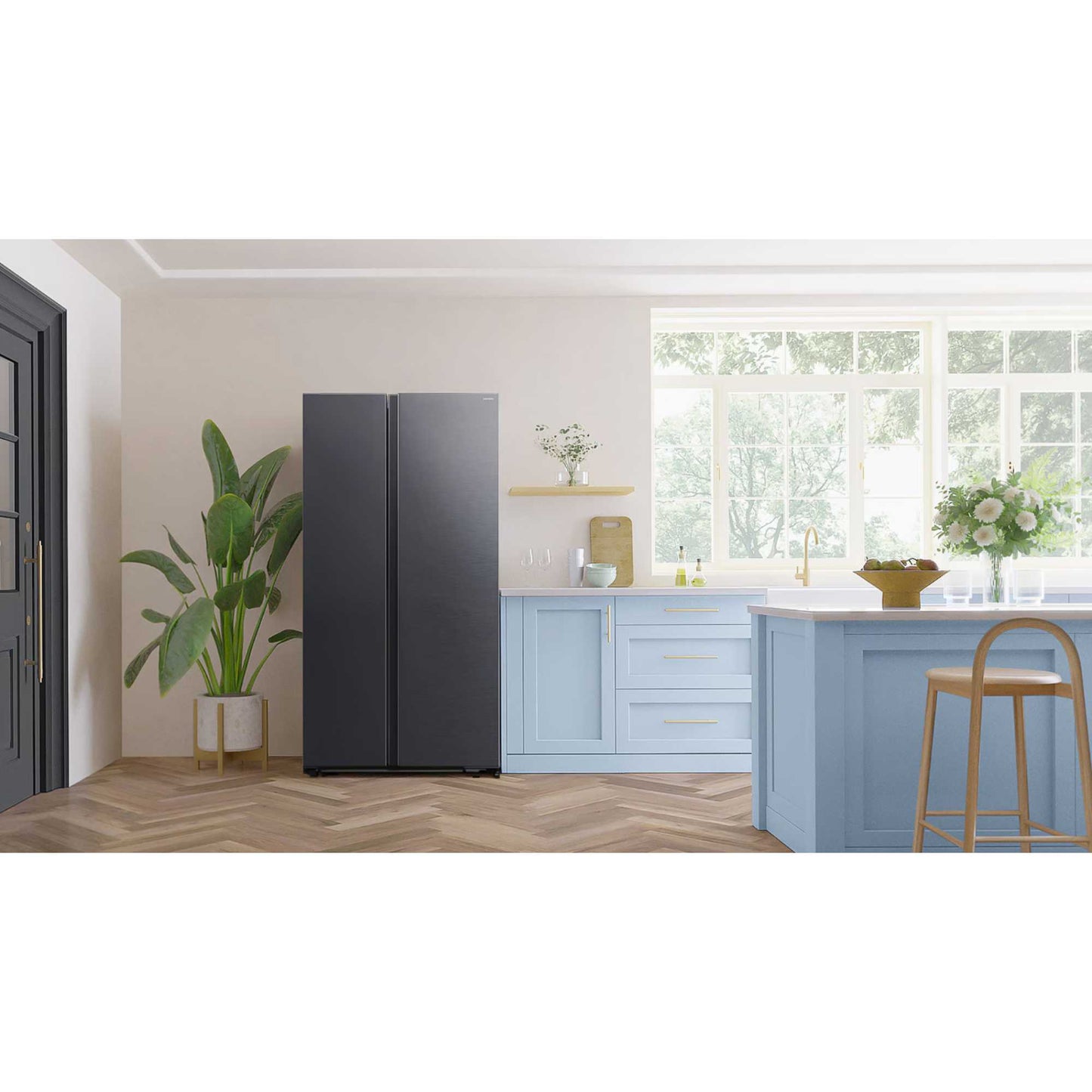 Samsung Bespoke Series 6 American Style Fridge Freezer 60/40 Total No Frost - Gentle Silver Matt - RS57DG400EM9EU