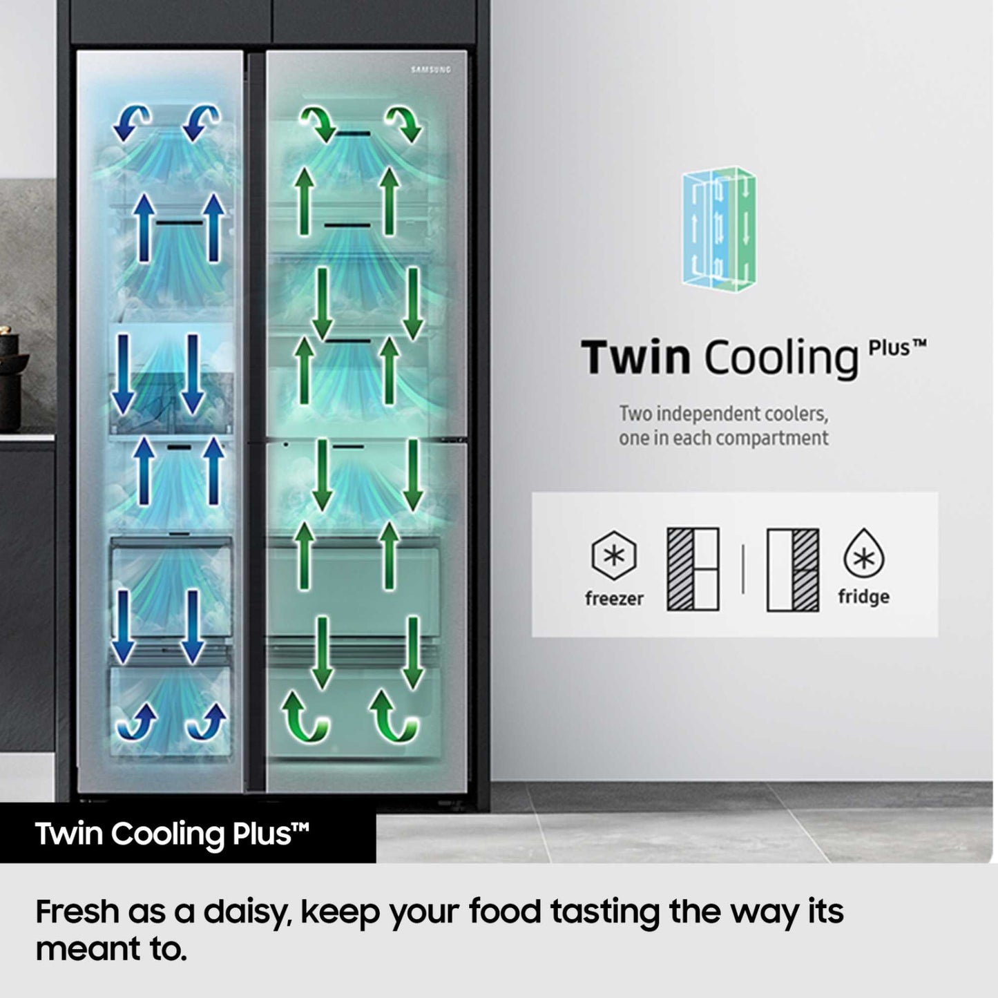 Samsung Series 7 SpaceMax American Fridge Freezer - Black - RS70F66KCFEU