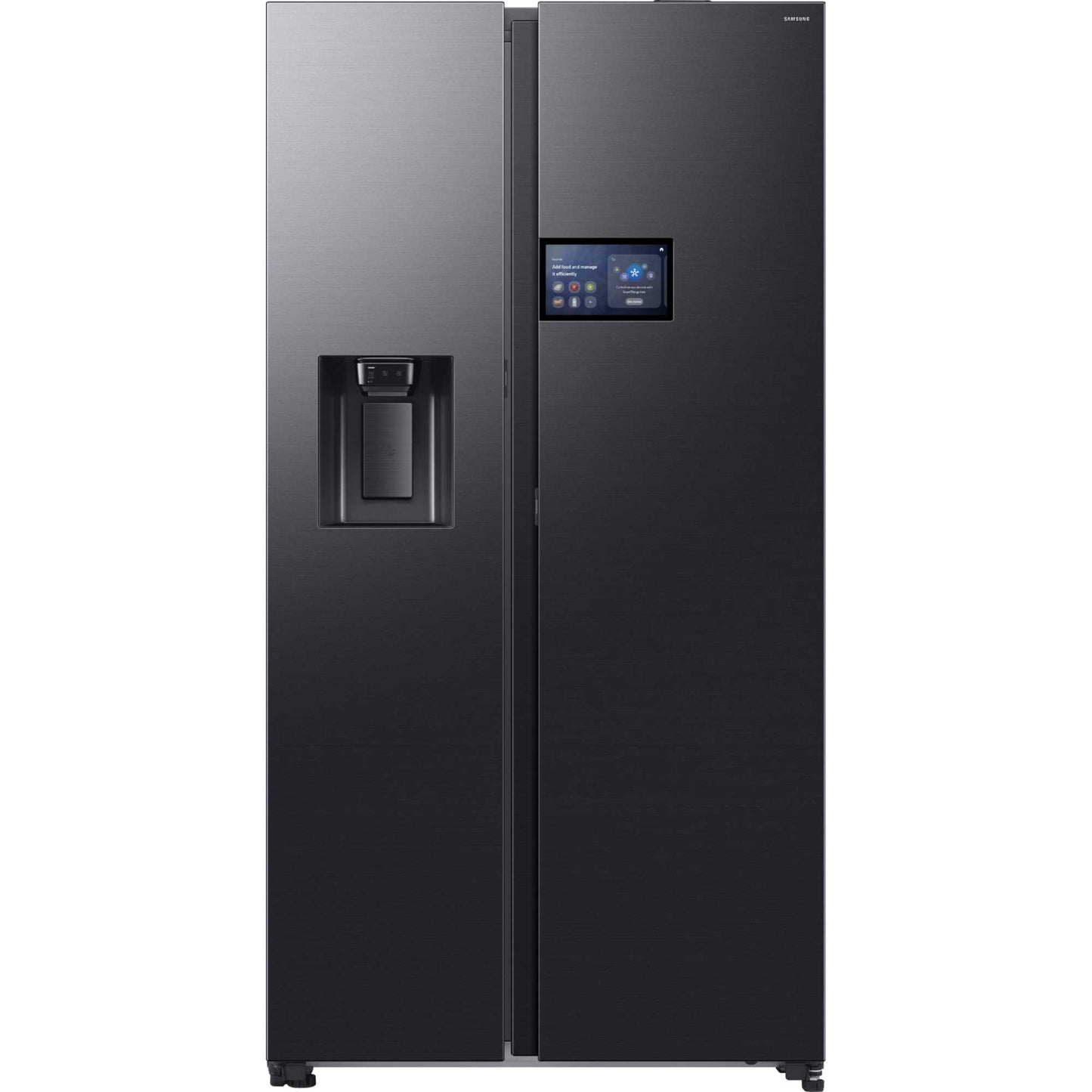 Samsung Family Hub 9" American Style Fridge Freezer 60/40 Total No Frost - Black - RS90F64EEFEU