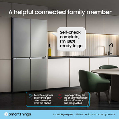 Samsung Family Hub 9" American Style Fridge Freezer 60/40 Total No Frost - Black - RS90F64EEFEU