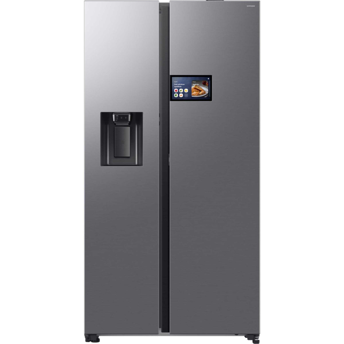 Samsung Family Hub 9" American Style Fridge Freezer 60/40 Total No Frost - Silver - RS90F64EETEU
