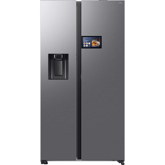 Samsung Family Hub 9" American Style Fridge Freezer 60/40 Total No Frost - Silver - RS90F64EETEU