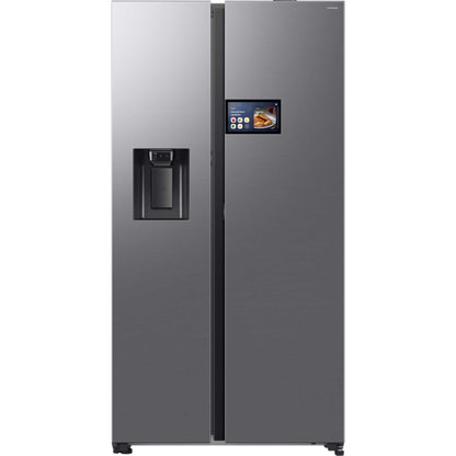 Samsung Family Hub 9" American Style Fridge Freezer 60/40 Total No Frost - Silver - RS90F64EETEU