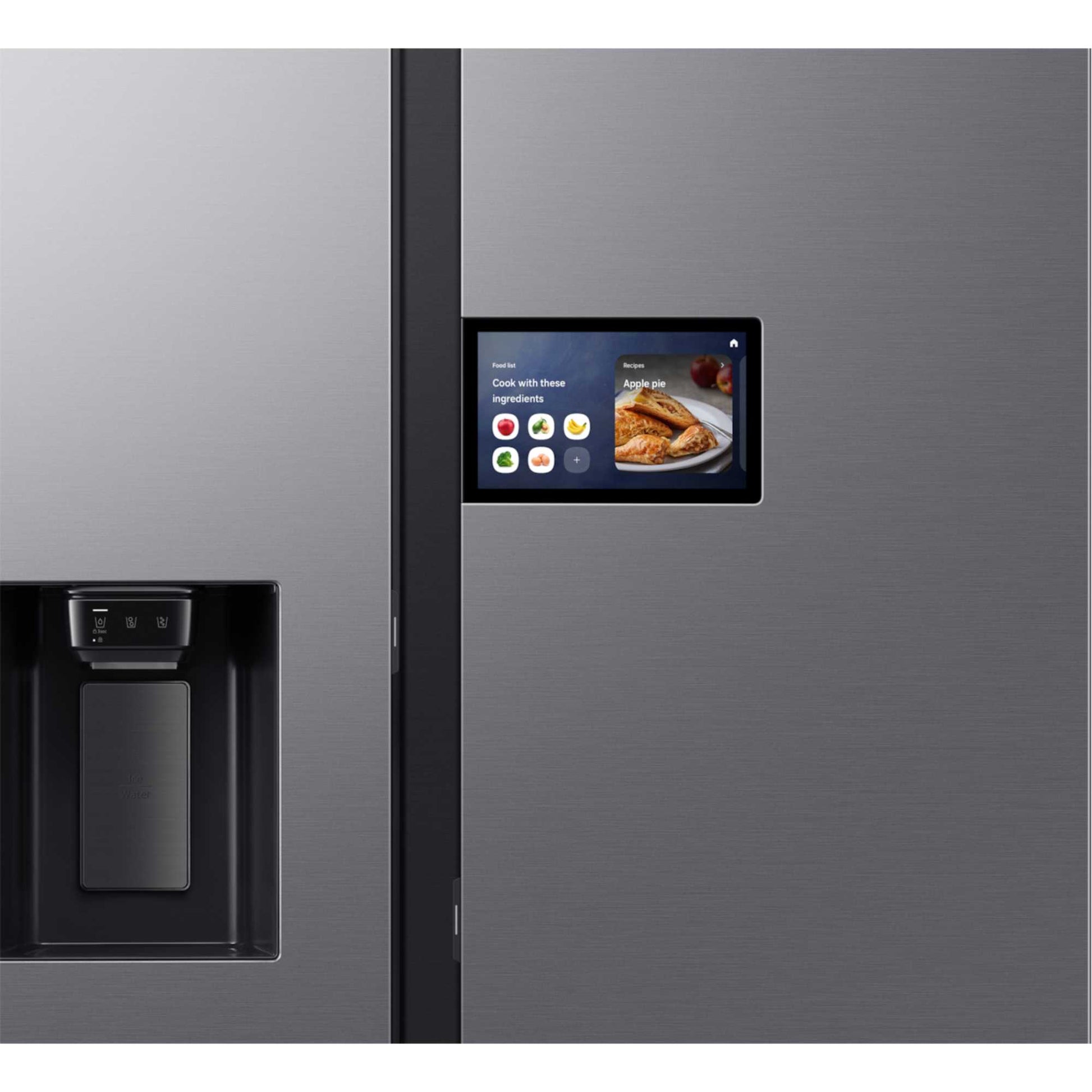 Samsung Family Hub 9" American Style Fridge Freezer 60/40 Total No Frost - Silver - RS90F64EETEU