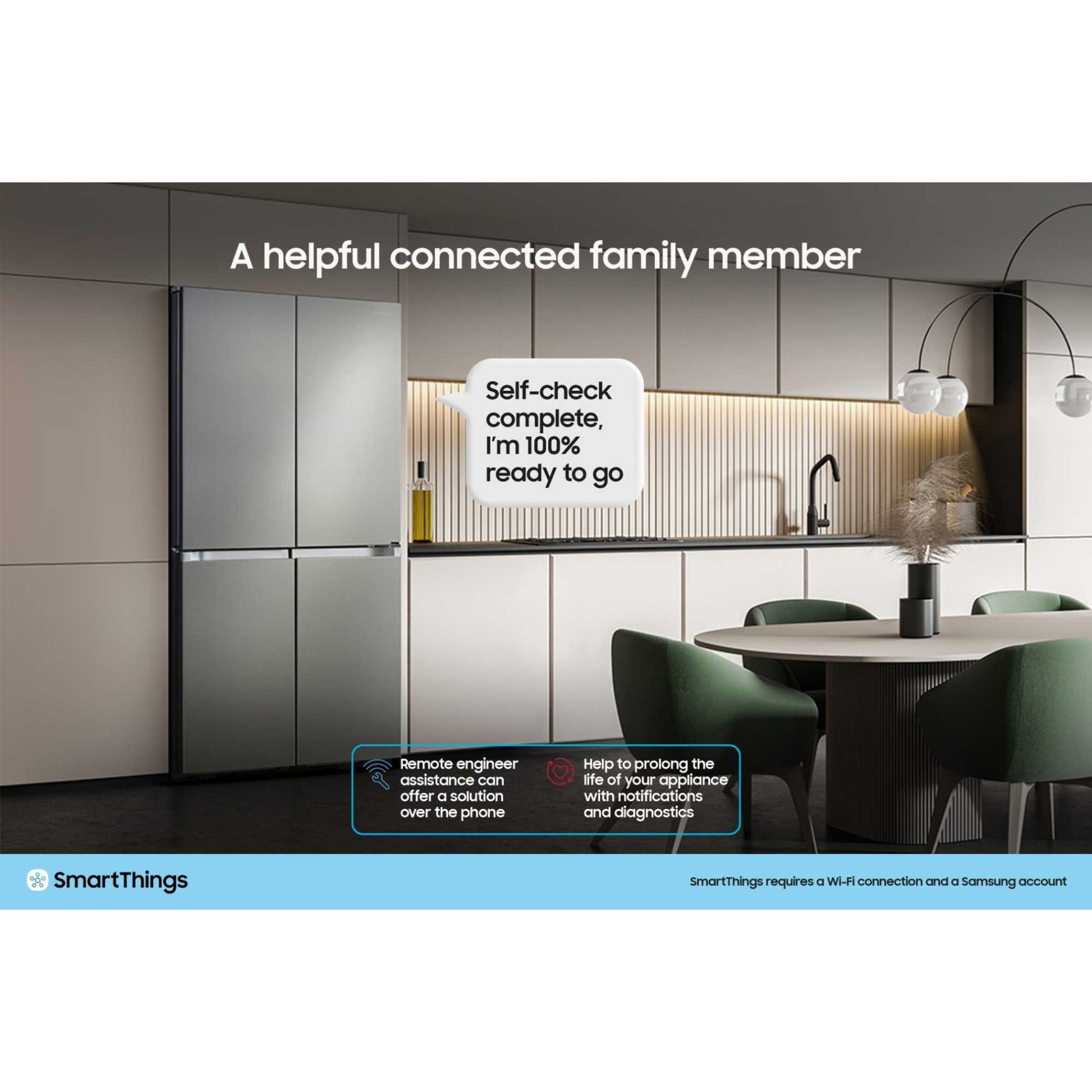 Samsung Family Hub 9" American Style Fridge Freezer 60/40 Total No Frost - Silver - RS90F64EETEU
