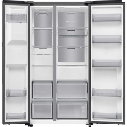 Samsung Family Hub 9" American Style Fridge Freezer 60/40 Total No Frost - Silver - RS90F64EETEU