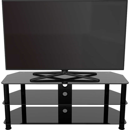 AVF SDC1250CMBB 125cm Glass Corner TV Stand - Black