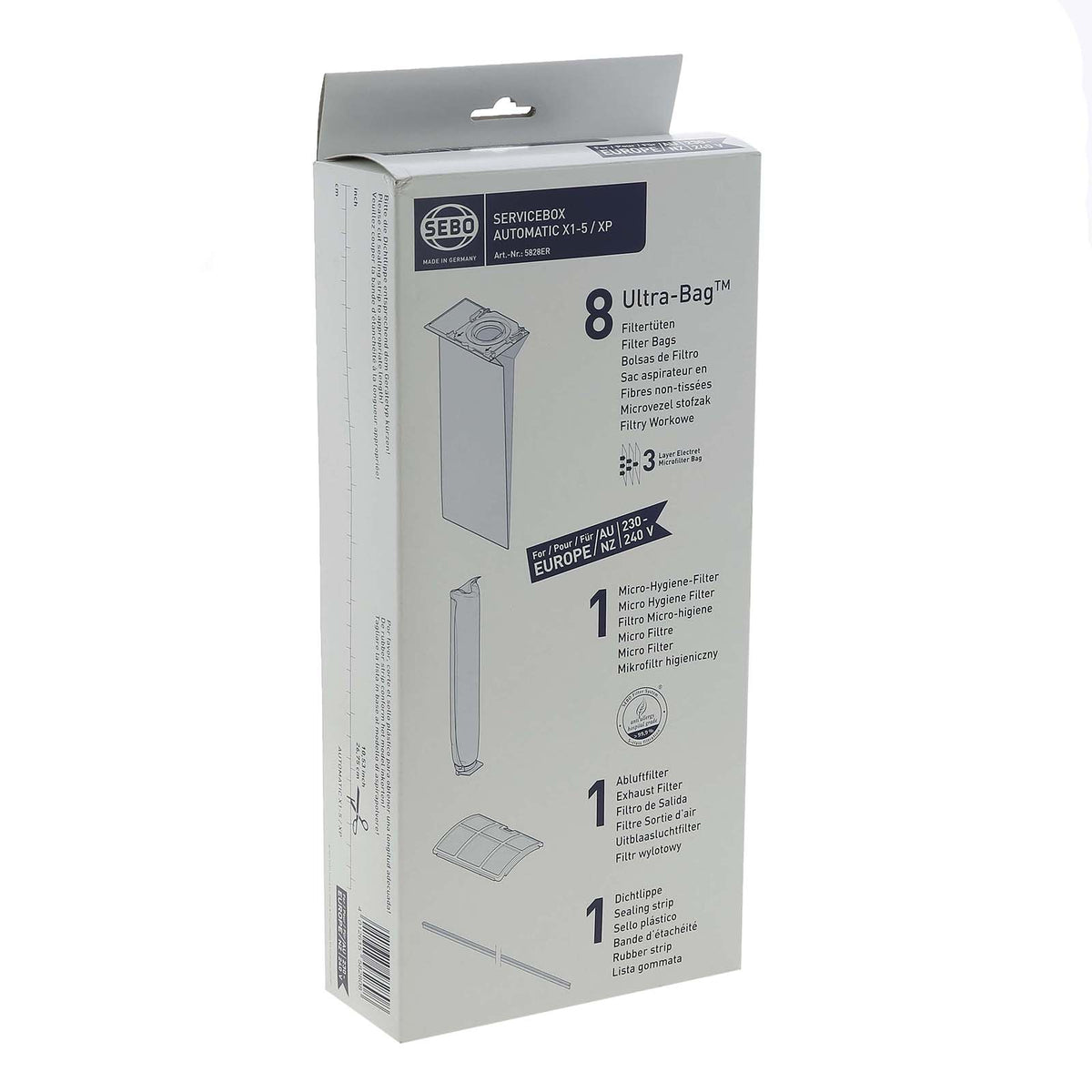 Sebo X & C Vacuum Cleaner Service Kit (Pack of 8) - Includes Bags and Filters