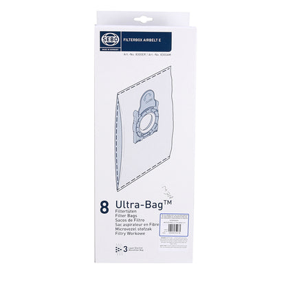 Sebo E Range Vacuum Cleaner Microfibre Bag (Pack of 8)