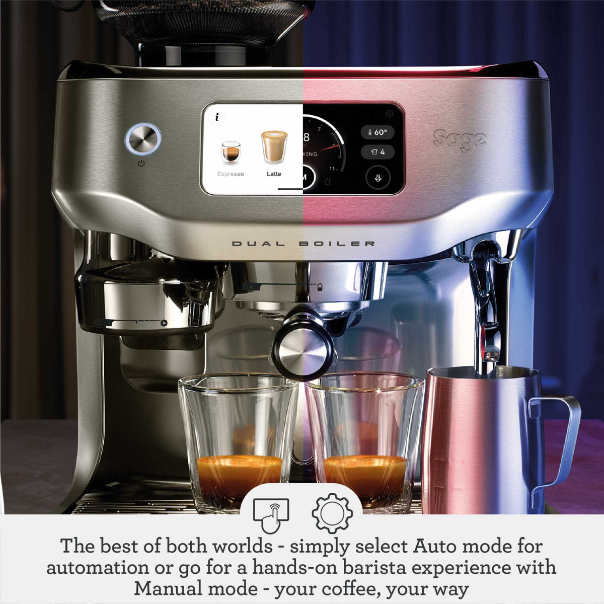 Sage the Oracle Dual Boiler Bean to Cup Espresso Machine - Stainless Steel