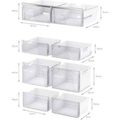 Siemens iQ300 American Style Fridge Freezer 70/30 Total noFrost - Black - KF96NAXEAG