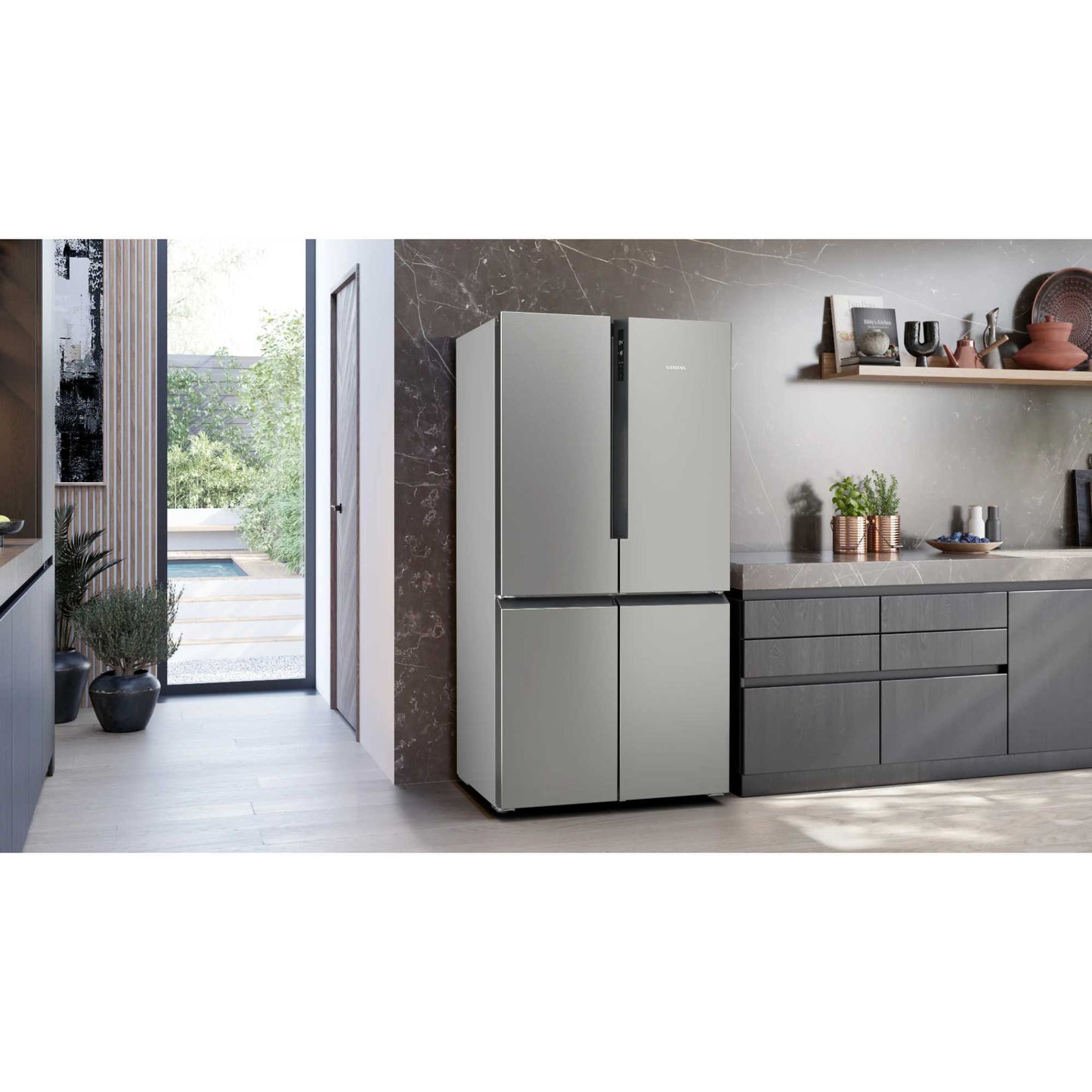 Siemens iQ300 American Style Fridge Freezer 50/50 Total noFrost - Stainless Steel - KF96NVPEAG