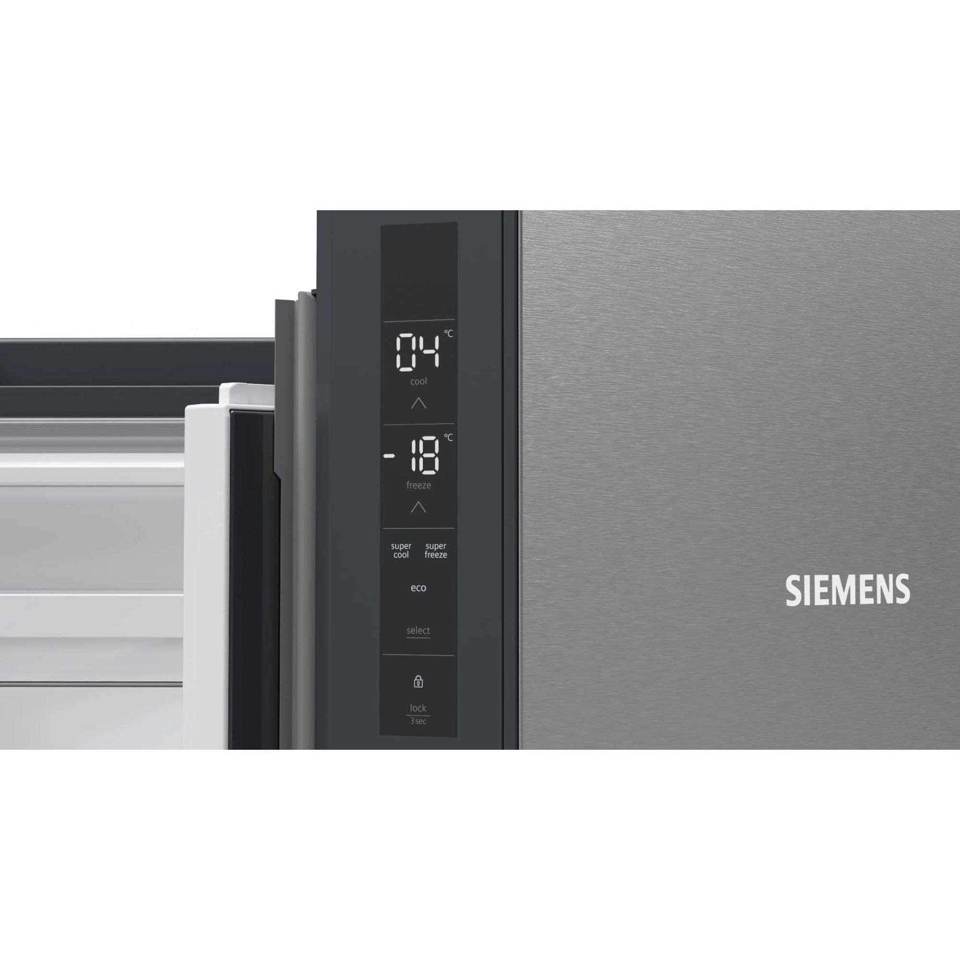 Siemens iQ300 American Style Fridge Freezer 50/50 Total noFrost - Stainless Steel - KF96NVPEAG