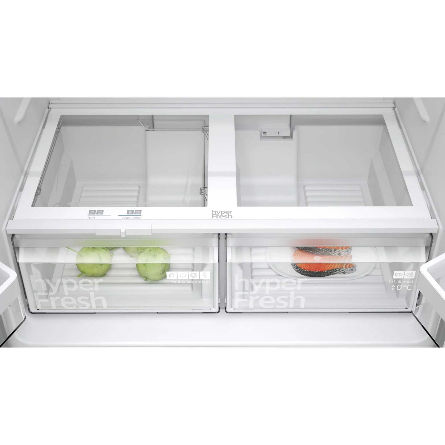 Siemens iQ300 American Style Fridge Freezer 50/50 Total noFrost - Stainless Steel - KF96NVPEAG