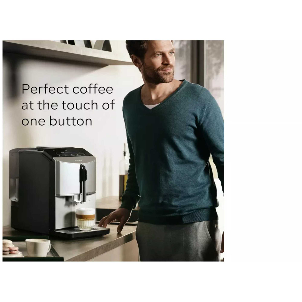 Siemens TF303G07 EQ300 Bean To Cup Automatic Coffee Machine - Inox Silver
